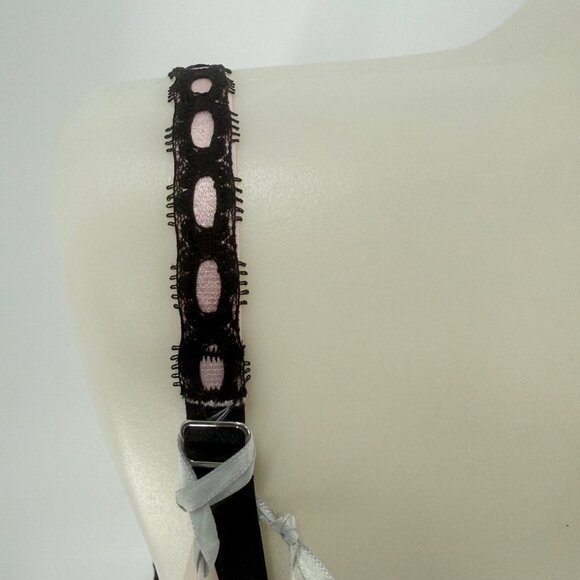 Victorias Secret Dream Angels Lined Demi Bra 32DD Pink & Black Lace Adjustable S - Picture 6 of 7